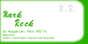 mark reck business card